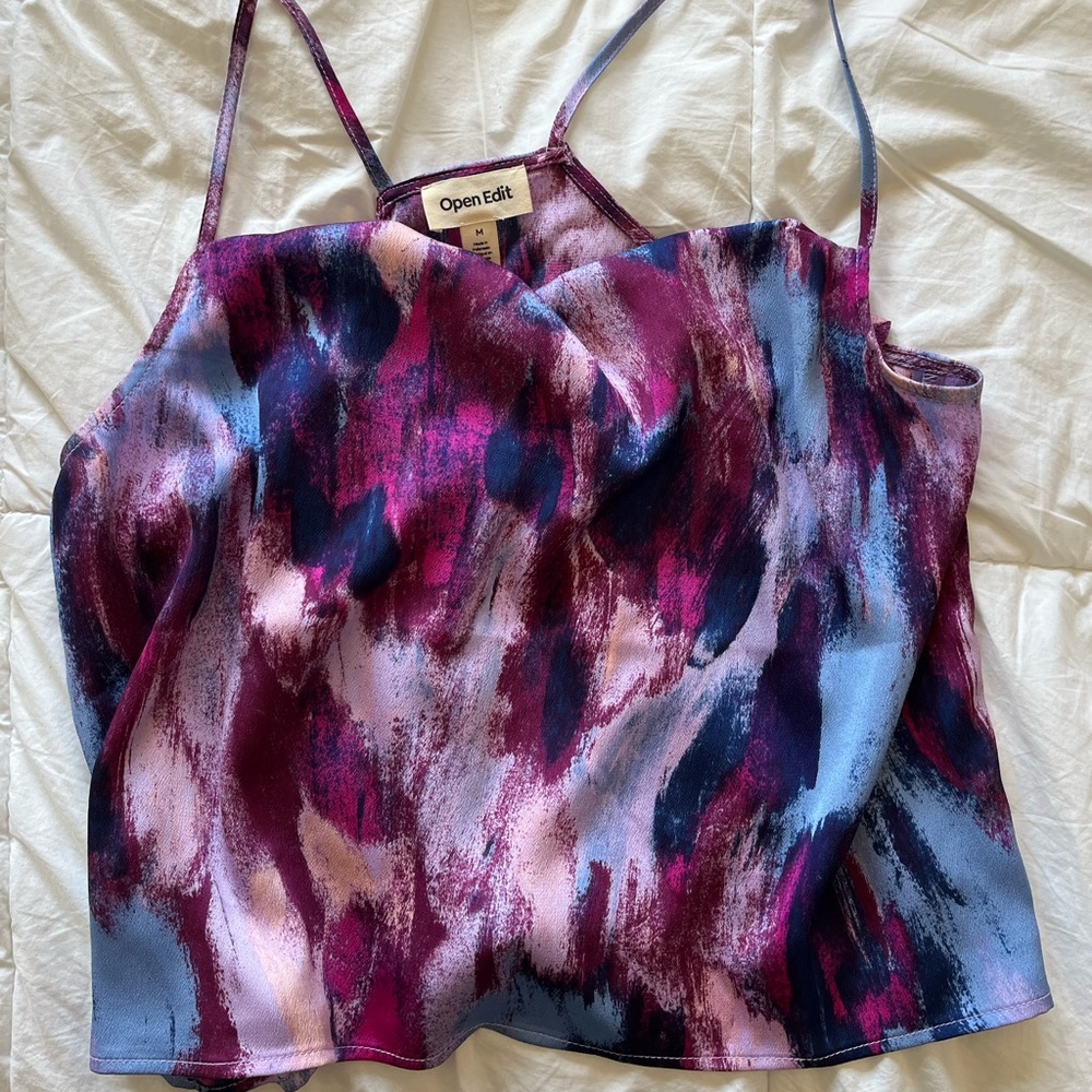 Open edit cowl neck camisole